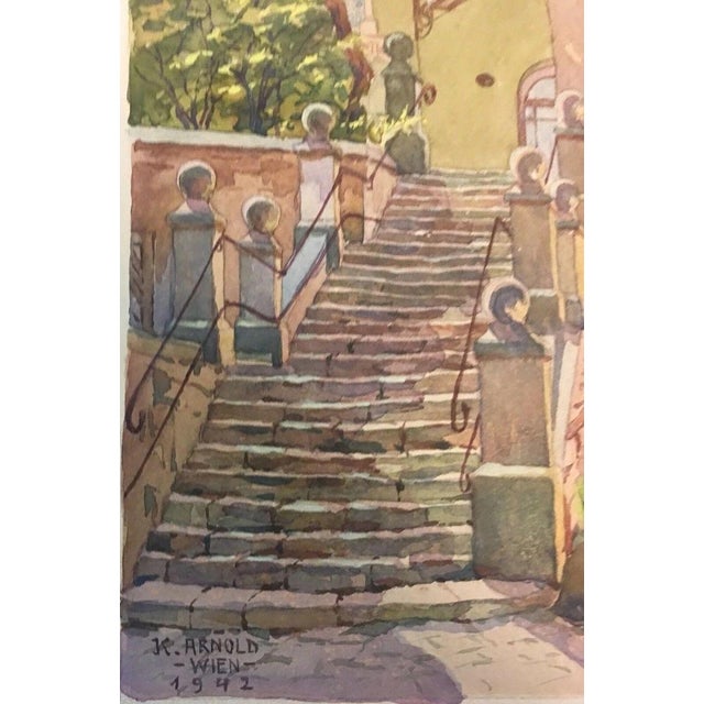 Arnold Karl, Ratskeller Charming, 1942, Watercolor and Gouache For Sale - Image 6 of 13