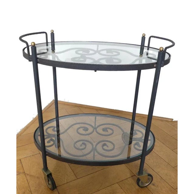 Metal Vintage Italian Serving Cart, 1960s For Sale - Image 7 of 7