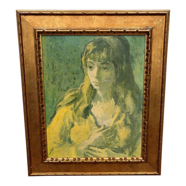 Vintage Ornate Gold Framed Portrait Print - Unknown artist For Sale