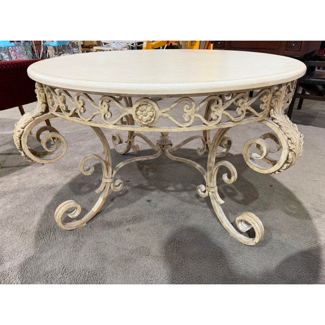 A beautifully sculptural example of Maitland-Smith’s celebrated craftsmanship, this wrought iron entry table exudes...