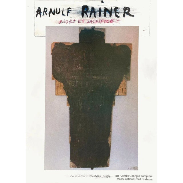 1984 Arnulf Rainer Centre Georges Pompidou Exhibition Poster For Sale