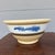 Farmhouse Antique English Yellowware Mixing Bowl With Blue Seaweed Decoration, Circa 1840s For Sale - Image 3 of 12