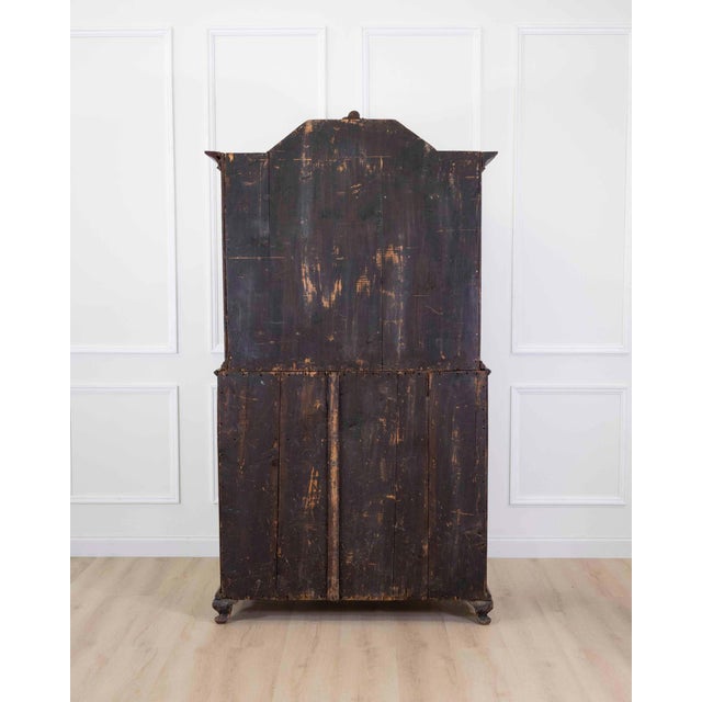 Rococo Danish 18th Century Bow-Fronted Rococo Secretary For Sale - Image 3 of 12