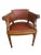 Art Nouveau Armchair in Wood and Cow Leather, 1910 For Sale