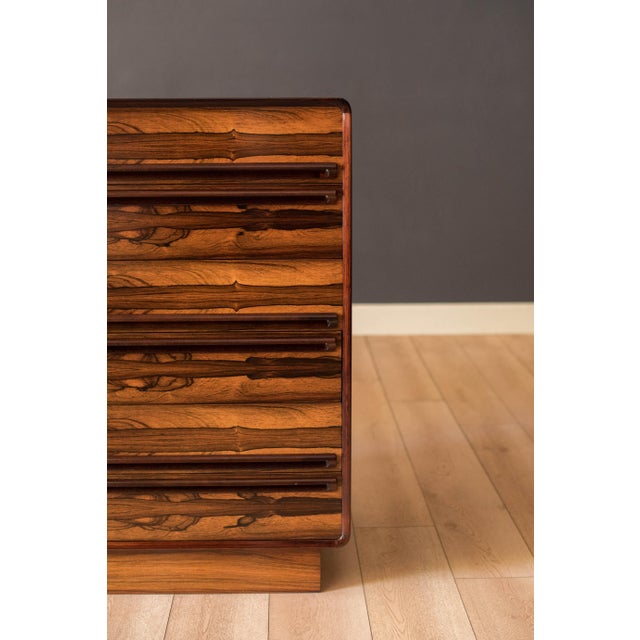 Westnofa Furniture Mid Century Modern Rosewood Tall Dresser Chest by Westnofa of Norway For Sale - Image 4 of 13