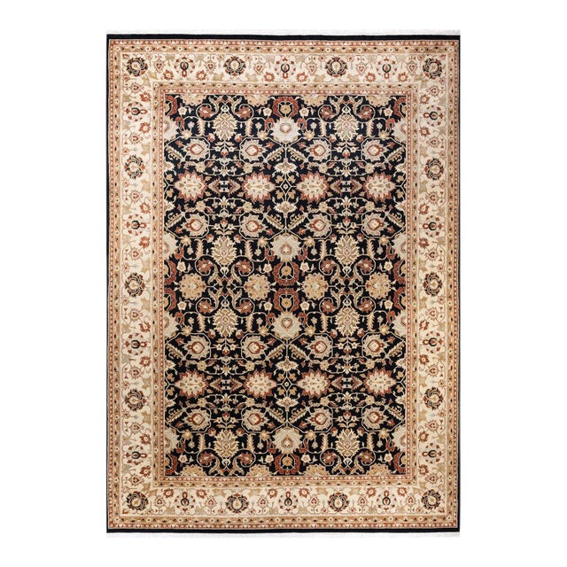 Black Mogul, One-of-a-Kind Hand-Knotted Area Rug in Black , 9' 0" x 12' 5" For Sale - Image 8 of 8