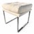 Milo Baughman Style Chrome Upholstered Stool For Sale