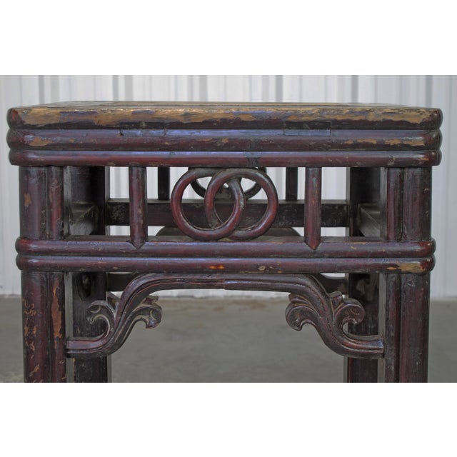 19th Century Chinese Elm Pedestal Table For Sale - Image 4 of 8