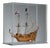 Antique Wooden Vessel in Acrylic Glass Case, 20th Century For Sale