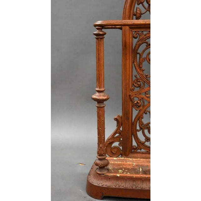 Victorian Cast Iron Stick Stand by Falkirk Foundry, 1880 For Sale - Image 4 of 10