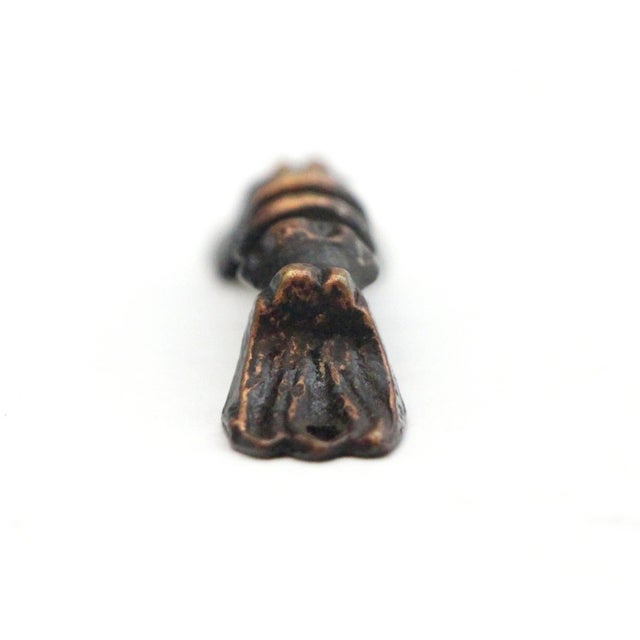 Traditional Vintage 1.625 In. Brass Drawer Flat Bridge Pull For Sale - Image 3 of 4