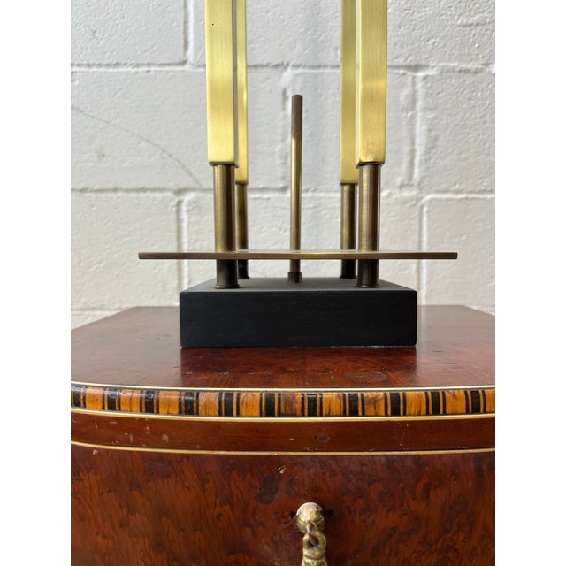 Bronze Tommi Parzinger for Stiffel Campaign Style Brass or Bronze Lamp For Sale - Image 8 of 9