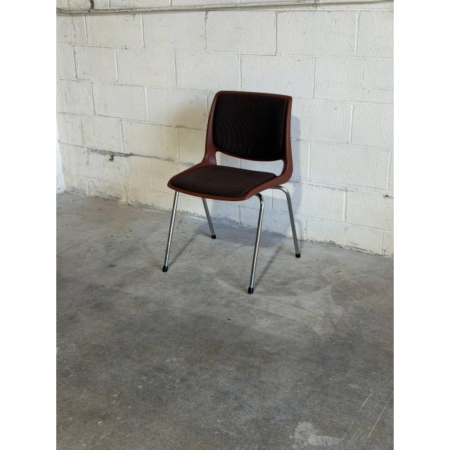 Textile Bendt Winge Norwegian Modern Chair Mid Century Chrome Chair 1970s For Sale - Image 7 of 10