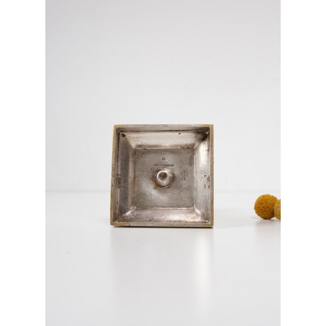 Antique French Silvered Bronze Candlestick by Cailar Bayard, 1890s For Sale - Image 6 of 7