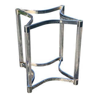 1970s Lucite and Chrome Dining Base For Sale