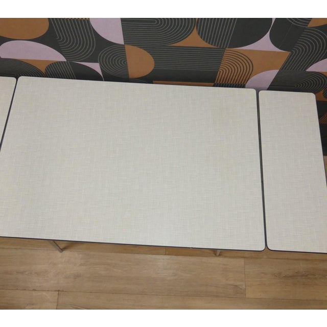 Metal Extendable Kitchen Table in Chrome and Resopal, 1960s For Sale - Image 7 of 14