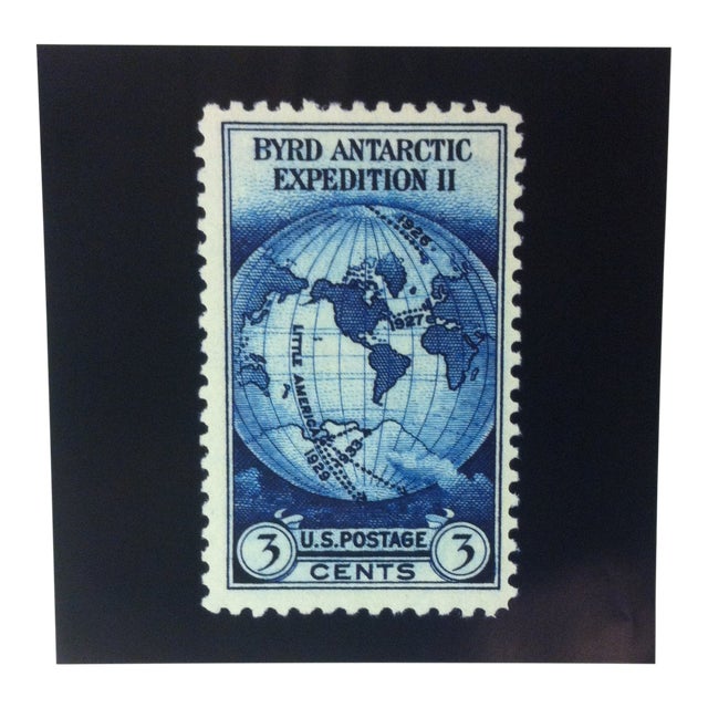 Circa 1980 "Byrd Antarctic Expedition II 3 Cents" Print of a Vintage ...