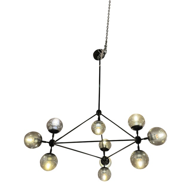 Possini Euro Gable 10-Light Modern Chandelier For Sale