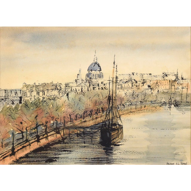 A significant early 20th century landscape watercolor of the paradisical gardens at San Anton Palace in Attard, Malta by...