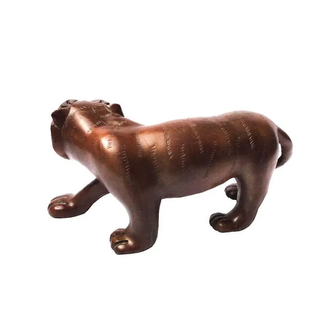 Chinoiserie Chinese Handcrafted Boxwood Tiger Figure For Sale - Image 3 of 5