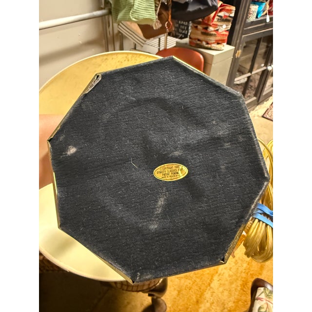 Textile Vintage 1980's Brass Tabletop Lamp With Swivel Arm For Sale - Image 7 of 9