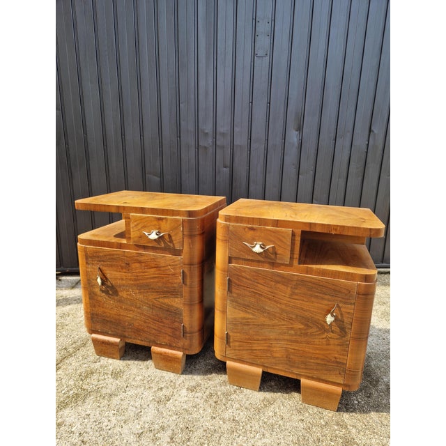 Art Deco Bedside Tables, 1930s, Set of 2 For Sale - Image 16 of 16