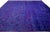 Contemporary 2010s Modern Handmade Blue & Purple Square Wool Rug With Floral Pattern For Sale - Image 3 of 8