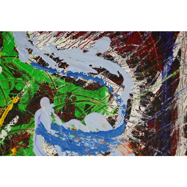 2020s "Stop the Hatred" Contemporary Neo-Expressionist Oil Painting by Sax Berlin For Sale - Image 5 of 8