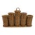 Vintage Rattan Woven Condiment/ Utensil Holder Caddy For Sale