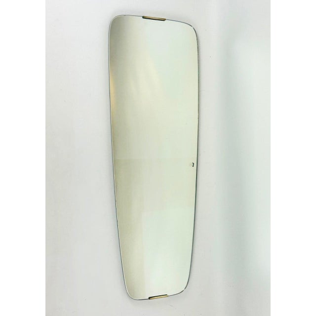 Art Deco German Wall Mirror with Brass Decoration, 1940s For Sale - Image 8 of 8