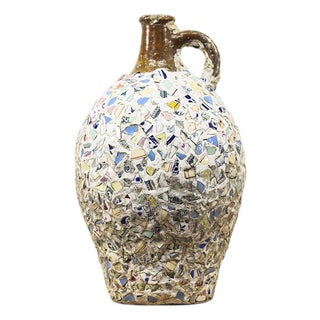 Folk Art Mosaic Pitcher For Sale