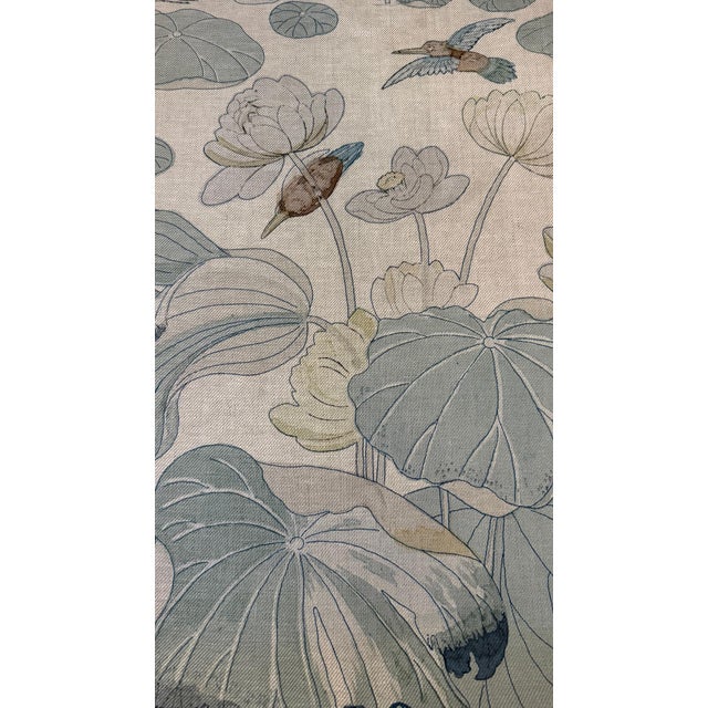 2020s Lee Jofa/Gp & J Baker Nympheus Twill Frost/Sea Fabric 1 1/2 Yards For Sale - Image 5 of 9