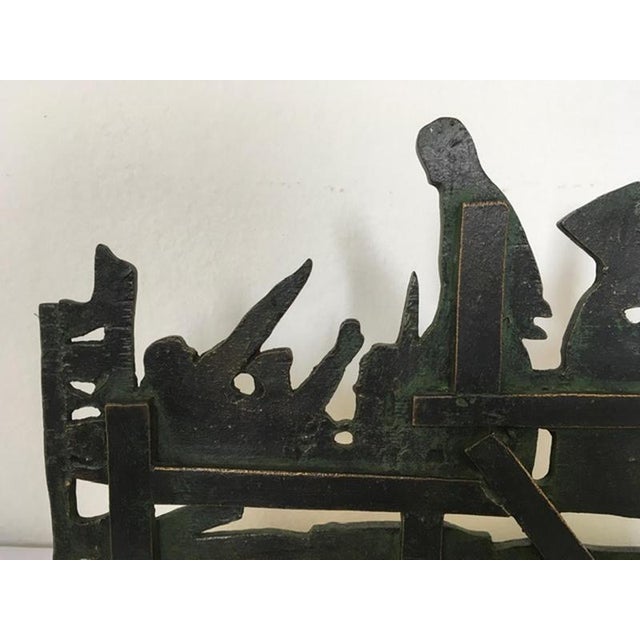 Metal Bronze and Brass Abstract Sculpture by Nevio De Luca, Italy, 1980s For Sale - Image 7 of 17