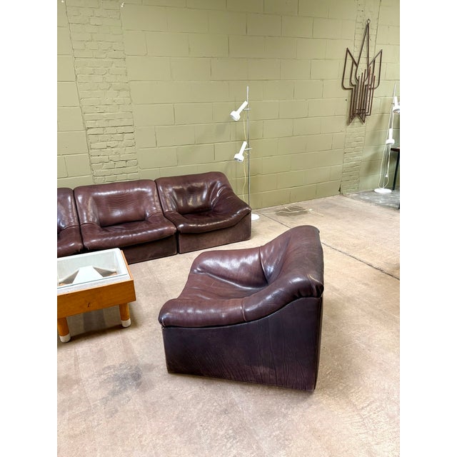 Model DS-46 in Black-Brown Neck Leather from de Sede, Switzerland, 1976, Set of 6 For Sale - Image 4 of 18