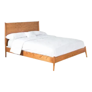 Mahogany Wood Eastern King Panel Bed Frame