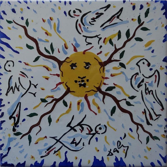 Original Radiant Sun Ceramic after Salvador Dali, 1954 For Sale - Image 4 of 4