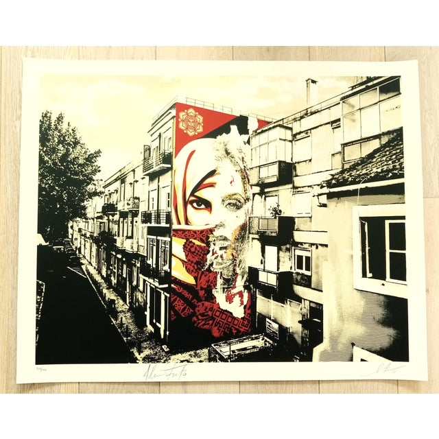 Shepard FaireyObey Universal Personhood Lisbon 2018 Speckletone paper silkscreen. Signed and numbered / 450 copies...
