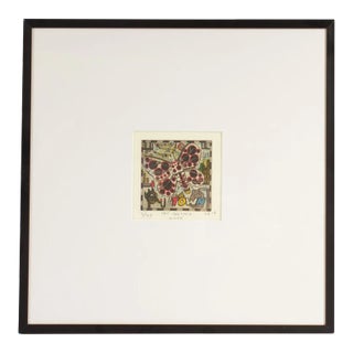 2012 “The Spotted Moth” Limited Edition Color Etching by Tony Fitzpatrick For Sale