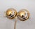 Metal Vintage 1980s Signed Lanvin Paris Goldtone & Rhodium Plated Round Domed Clip Earrings-2 Pieces For Sale - Image 7 of 7