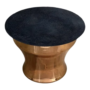 Karl Springer Rain Drum Table W/Concrete Top, 1970