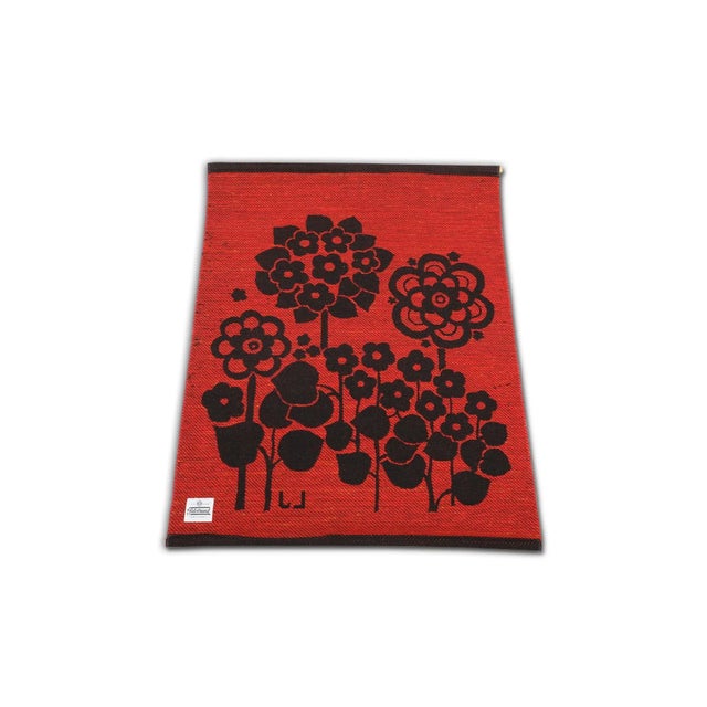 Origin: Sweden Designer: Unknown Manufacturer: Tidstrands Era: 1970s Materials: Wool Measurements: 29″ wide x 36.5″ tall...