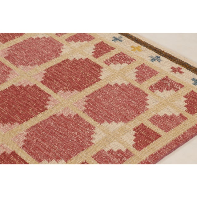 Mid-Century Modern Contemporary Scandinavian Style Geometric Wool Rug, by Rug & Kilim, India For Sale - Image 3 of 10