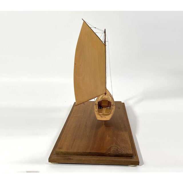 Wood Fine Yacht Model of a Wianno Senior For Sale - Image 7 of 8