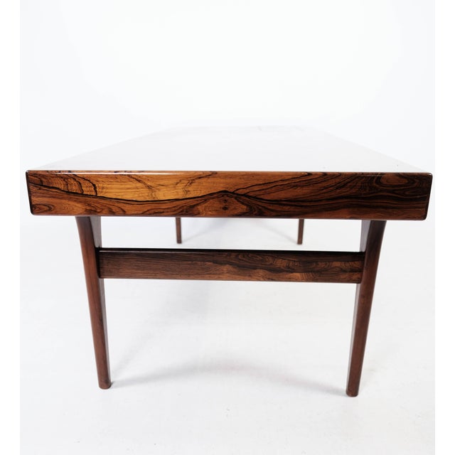 Rosewood Coffee Table with Blue Tiles by Johannes Andersen for CFC Silkeborg, 1960s For Sale - Image 13 of 17