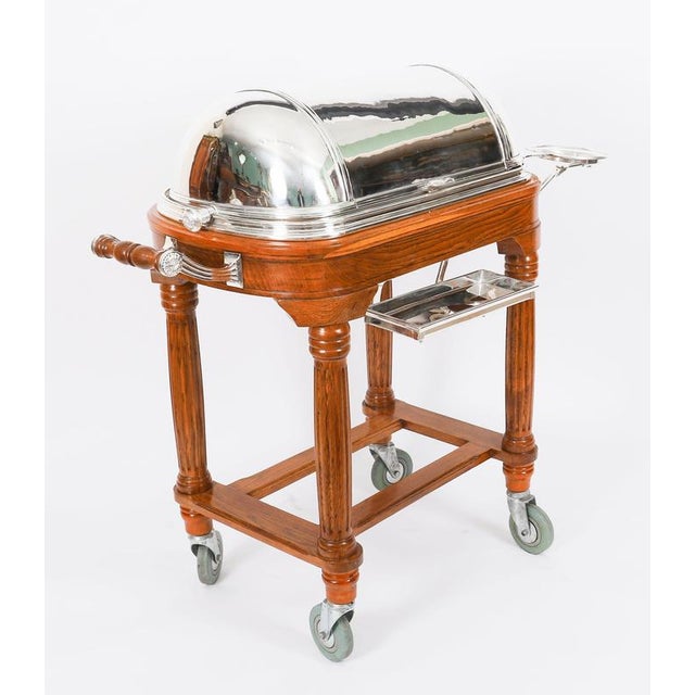 Vintage Silver Plated Roast Beef Trolley For Sale - Image 3 of 18