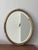 Antique Oval Gilt Mirror in Carved Wood, 1940s For Sale - Image 4 of 8