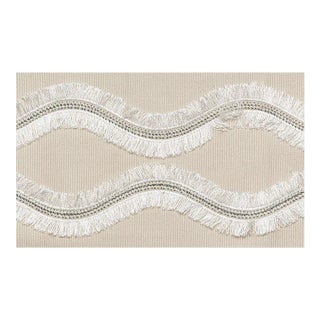 Schumacher Ogee Embroidered Tape in Neutral For Sale
