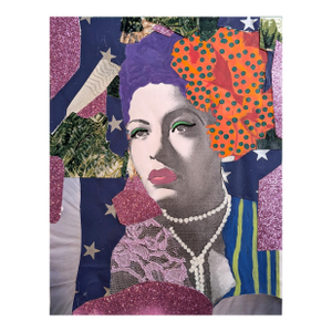 Billie Holiday Contemporary Mixed Media Collage