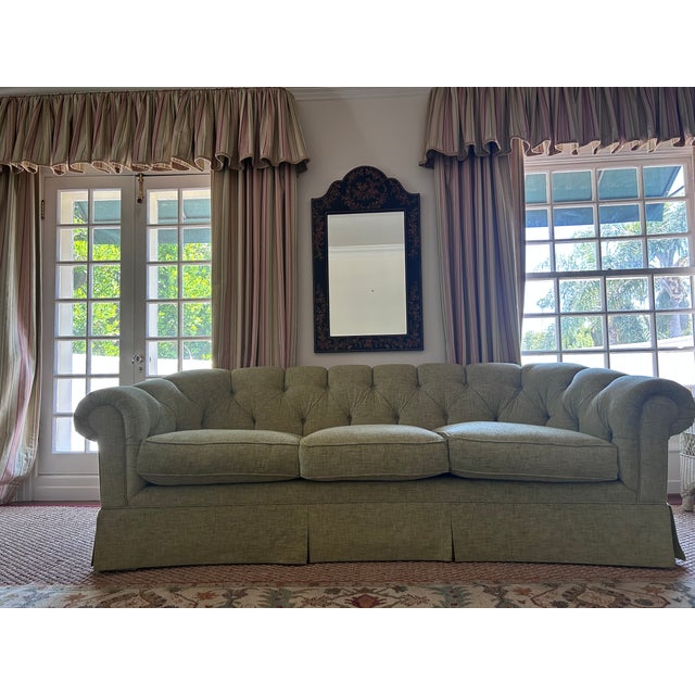 Pristine Custom Drapes W/Valances. 6 Panels, 3 Valances, 3 Layers (Face, Flannel & Lining) For Sale - Image 15 of 15