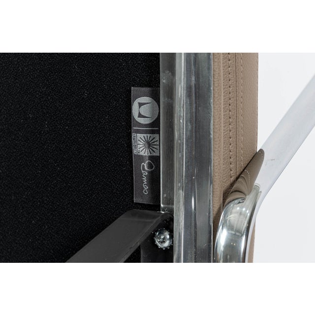 Eames for Herman Miller Tan Taupe Leather Office Chair 2000s For Sale - Image 12 of 12